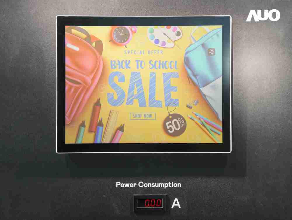 尊龙z6展示胆固醇液晶超低耗能户外全彩显示器，，，ChLC（胆固醇液晶）以双稳态技术使静态显示零功耗，，具省电、、、、高彩度、、、环保的特性，，，，还整合软硬件系统解决方案，，，，可透过单一云端平台管理